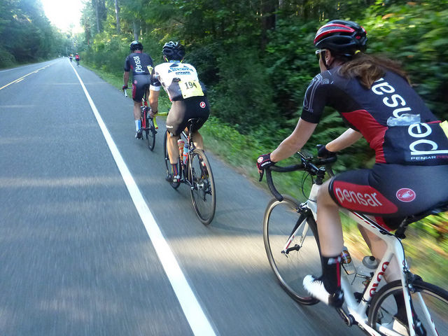 Road cyclists enjoying the annual “Passport to Pain”